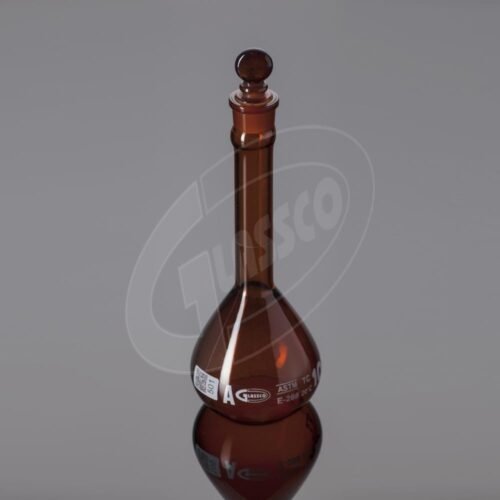 Amber Volumetric Flask Penny Head Stopper