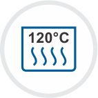 can be heated upto 120° C