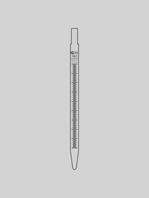Pipette, Measuring, Mohr type, Quartzware Q125.530.01