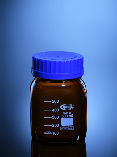 Glassco's Bottle, Reagent, Amber With Wide Mouth